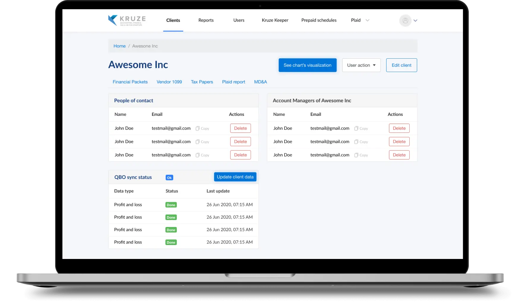 Online platform for accounting outsourcing company-preview